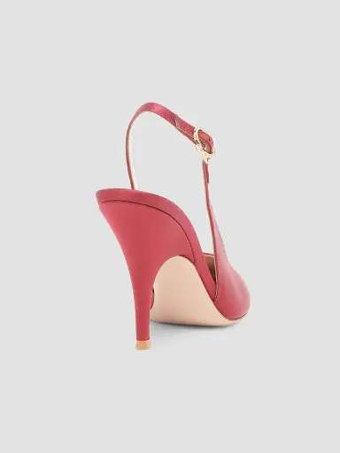 Gianvito Rossi Women's Sofia 70MM Satin Slingback Pumps - Orange | Thumbnail 2