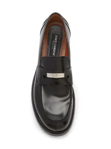 Dolce & Gabbana Men's Corsaro Patent Leather Penny Loafers - Nero | Thumbnail 4