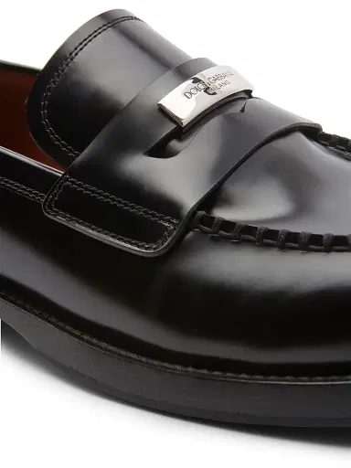 Dolce & Gabbana Men's Corsaro Patent Leather Penny Loafers - Nero | Thumbnail 5