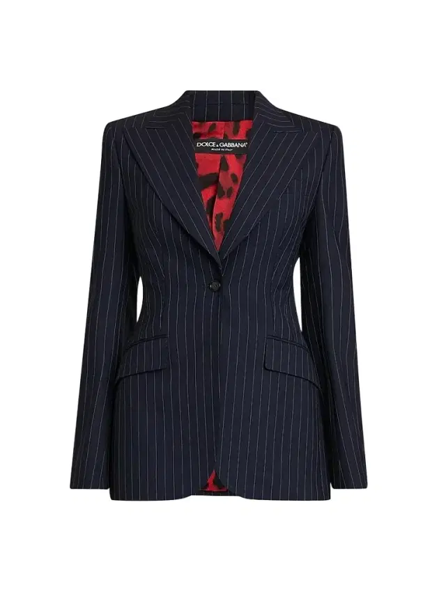 Dolce & Gabbana Women's Pinstriped Stretch Virgin-Wool Single-Breasted Blazer - Rigato