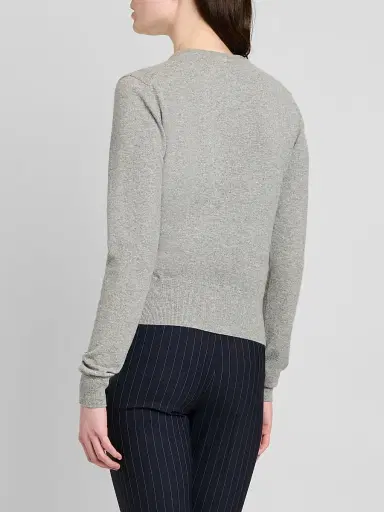 Dolce & Gabbana Women's Cashmere Crewneck Cardigan - Grigio Chiaro - Size 14 | Thumbnail 3