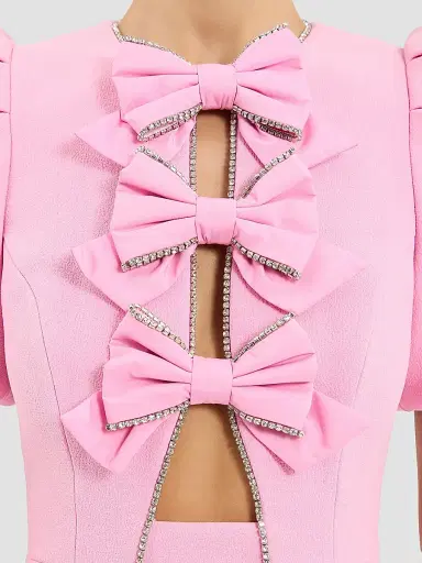 Rebecca Vallance Women's Precious Bow Minidress - Pink - Size 14 | Thumbnail 6 Rebecca Vallance Women's Precious Bow Minidress - Pink - Size 14 | Thumbnail 6