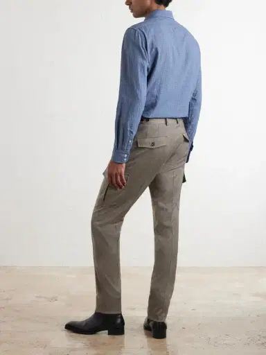 Slowear Tapered Wool-Blend Flannel Trousers - Men | Thumbnail 4