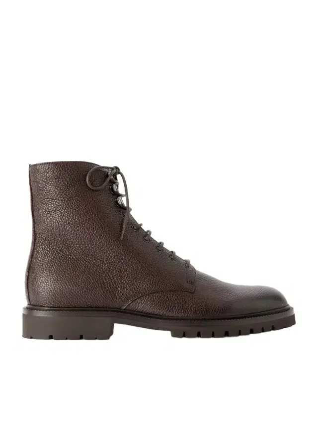 Shearling-Lined Full-Grain Leather Lace-Up Boots - Men