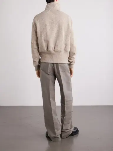 Rick Owens Bauhaus Wool and Cotton-Blend Zip-Up Sweater - Men | Thumbnail 4