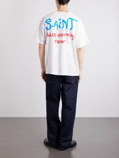 SAINT Mxxxxxx Logo-Print Cotton-Jersey T-Shirt - Men | Thumbnail 4