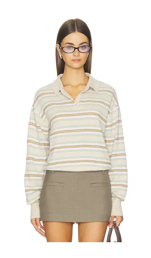 Guest In Residence Collegiate Stripe Polo