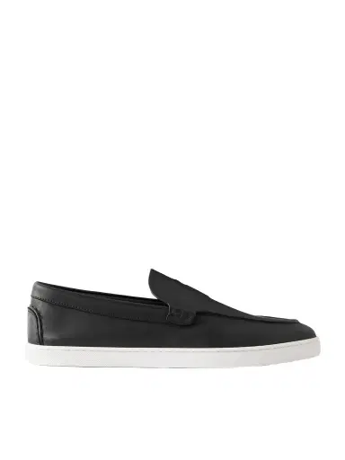 Christian Louboutin NeoCL Logo-Embossed Leather Boat Shoes - Men | Thumbnail 1 Christian Louboutin NeoCL Logo-Embossed Leather Boat Shoes - Men | Thumbnail 1
