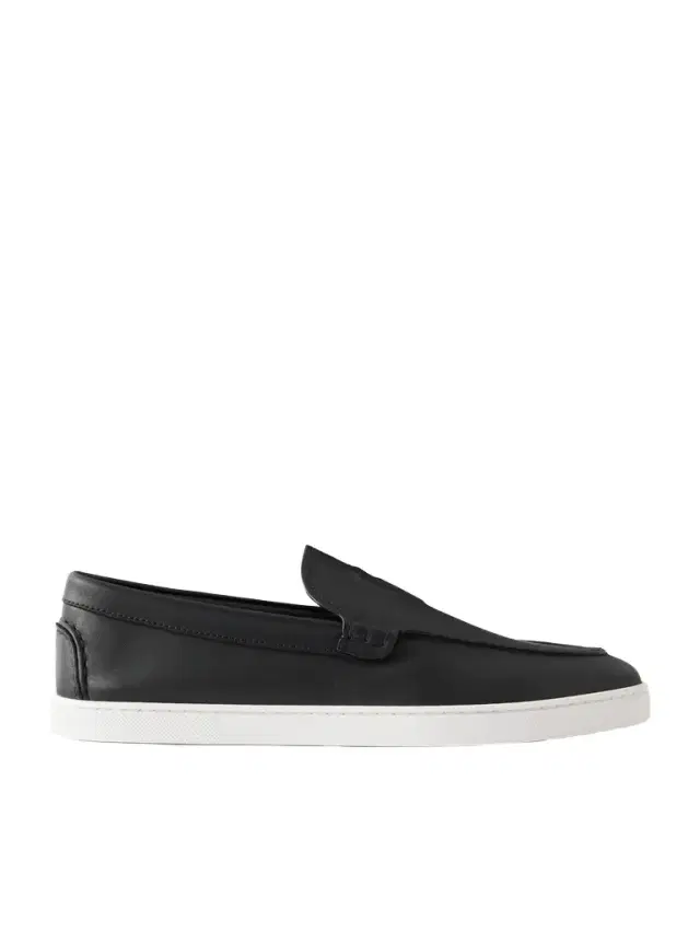 Christian Louboutin NeoCL Logo-Embossed Leather Boat Shoes - Men