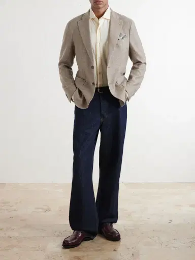 Slowear Cotton, Wool and Cashmere-Blend Jacquard Blazer - Men | Thumbnail 2 Slowear Cotton, Wool and Cashmere-Blend Jacquard Blazer - Men | Thumbnail 2