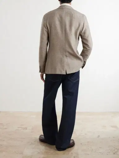 Slowear Cotton, Wool and Cashmere-Blend Jacquard Blazer - Men | Thumbnail 4 Slowear Cotton, Wool and Cashmere-Blend Jacquard Blazer - Men | Thumbnail 4