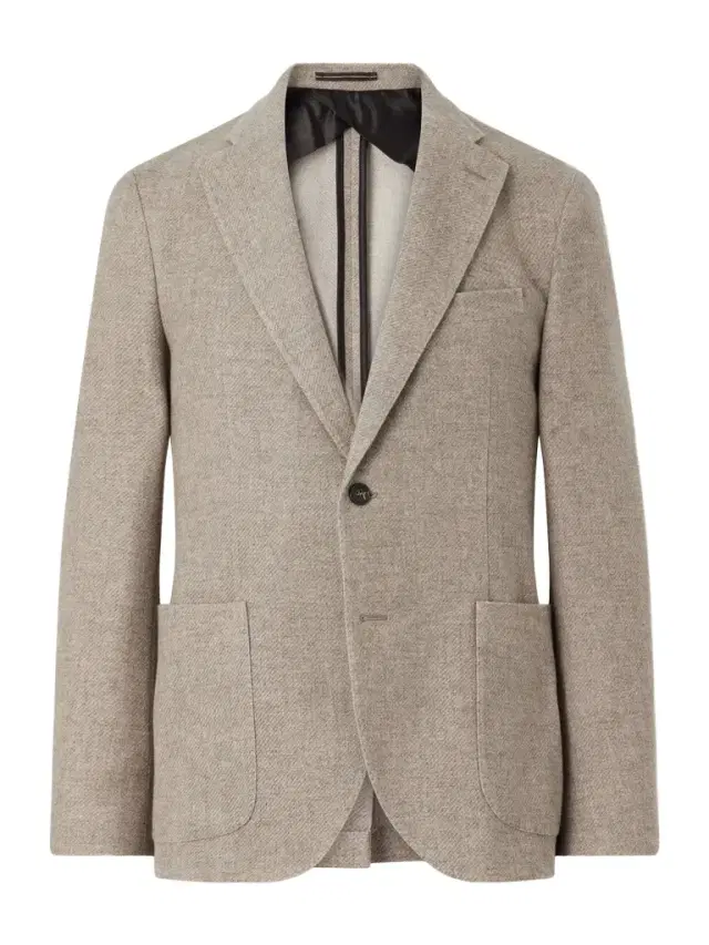 Slowear Cotton, Wool and Cashmere- Blend Jacquard Blazer - Men