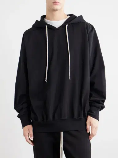 DRKSHDW by Rick Owens Oversized Cotton-Jersey Hoodie - Men | Thumbnail 3