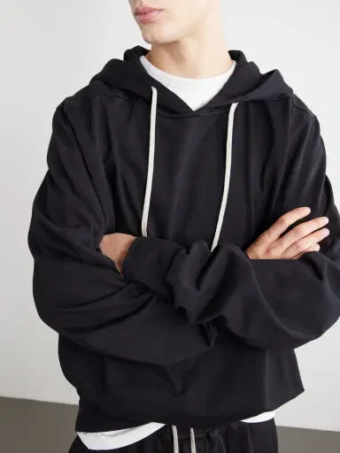 DRKSHDW by Rick Owens Oversized Cotton-Jersey Hoodie - Men | Thumbnail 5