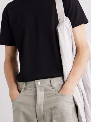 Rick Owens Geth Straight-Leg Ramie and Cotton-Blend Gabardine Trousers - Men | Thumbnail 5 Rick Owens Geth Straight-Leg Ramie and Cotton-Blend Gabardine Trousers - Men | Thumbnail 5