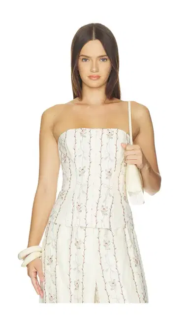 Agua by Agua Bendita Abelia Navegante Cropped Top | Thumbnail 1 Agua by Agua Bendita Abelia Navegante Cropped Top | Thumbnail 1