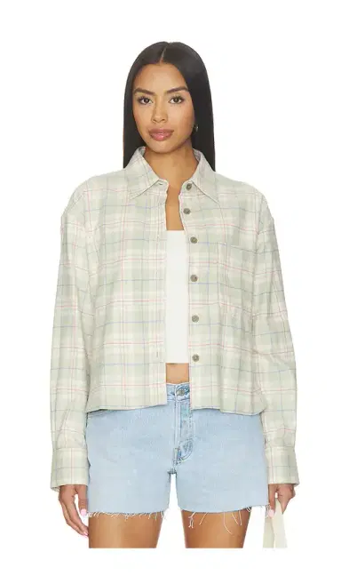 Closed Cropped Oversized Shirt | Thumbnail 1