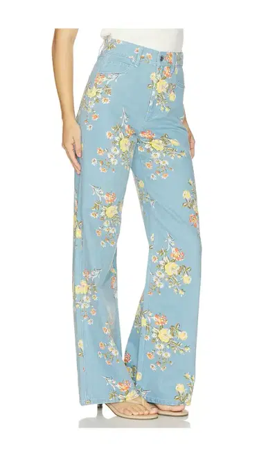Veronica Beard Taylor High Rise Wide Leg Jeans | Thumbnail 2