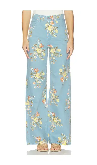 Veronica Beard Taylor High Rise Wide Leg Jeans | Thumbnail 1