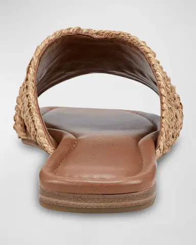 Marc Fisher LTD Narda Woven Raffia Flat Slide Sandals | Thumbnail 3
