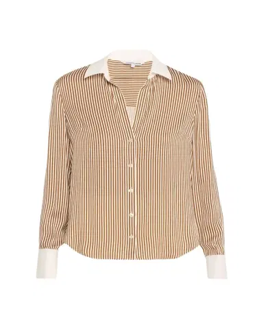 Veronica Beard Amelia Stripe Button-Front Shirt | Thumbnail 1