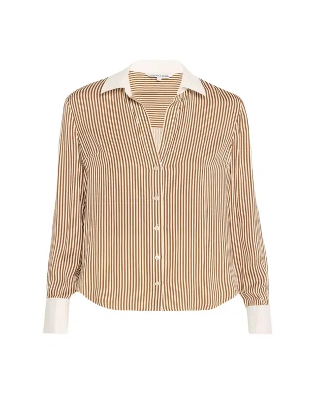 Veronica Beard Amelia Stripe Button-Front Shirt