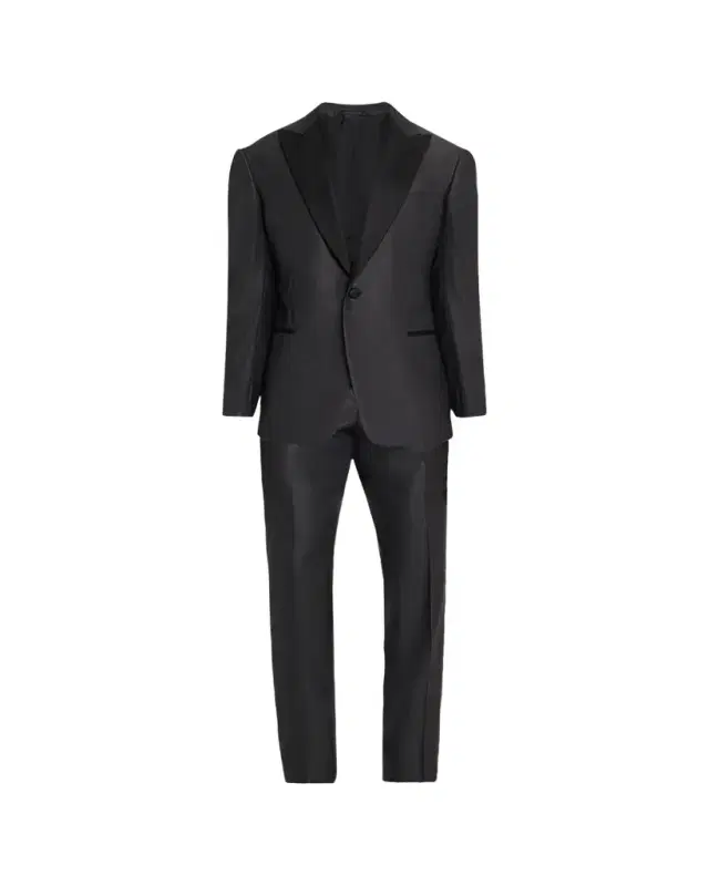 Giorgio Armani Men's Micro-Dot Silk Peak Lapel Tuxedo