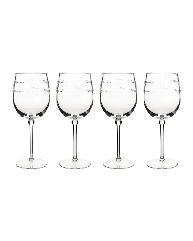 Juliska Isabella Acrylic Wine Glasses, Set of 4