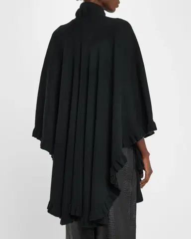 Sofia Cashmere Ruffle-Trim Cashmere Cape | Thumbnail 3 Sofia Cashmere Ruffle-Trim Cashmere Cape | Thumbnail 3