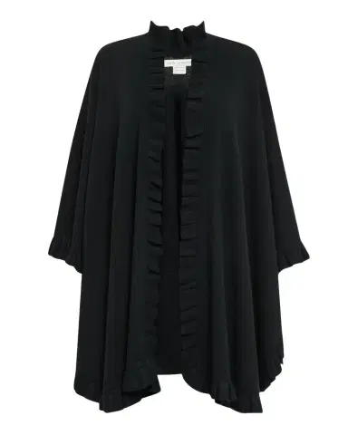 Sofia Cashmere Ruffle-Trim Cashmere Cape | Thumbnail 1 Sofia Cashmere Ruffle-Trim Cashmere Cape | Thumbnail 1