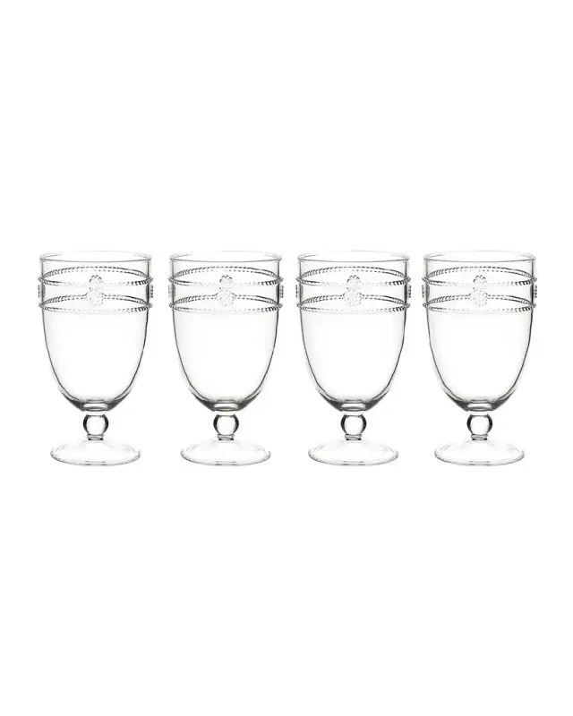 Juliska Isabella Acrylic Goblets, Set of 4