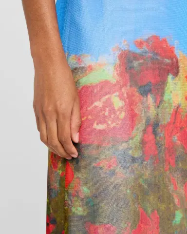 Wynn Hamlyn Printed Mesh Maxi Dress | Thumbnail 5