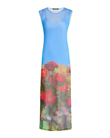 Wynn Hamlyn Printed Mesh Maxi Dress | Thumbnail 1