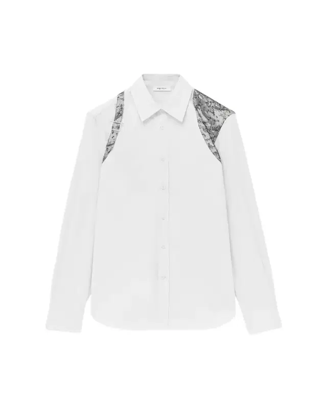 McQueen Men's Poplin Lace Harness Button-Down Shirt
