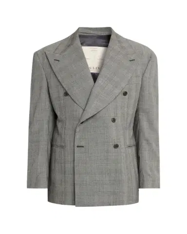 Giuliva Heritage Men's Stefano Glen Plaid Wool Double-Breasted Blazer | Thumbnail 1