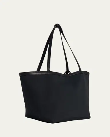 The Row Park Leather-Trim Reversible Tote Bag in Cotton Twill | Thumbnail 2 The Row Park Leather-Trim Reversible Tote Bag in Cotton Twill | Thumbnail 2