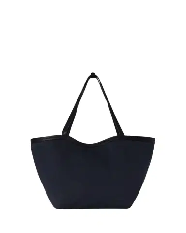 The Row Park Leather-Trim Reversible Tote Bag in Cotton Twill | Thumbnail 1 The Row Park Leather-Trim Reversible Tote Bag in Cotton Twill | Thumbnail 1