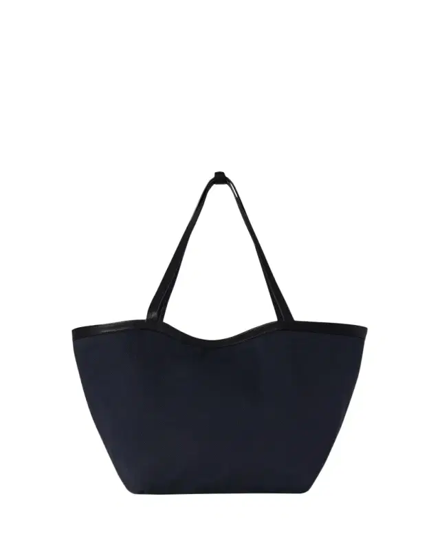 THE ROW Park Leather-Trim Reversible Tote Bag in Cotton Twill