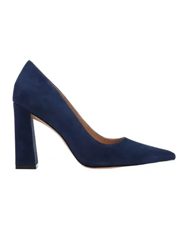 Marc Fisher LTD Minny Suede Snip Toe Block-Heel Pumps | Thumbnail 1