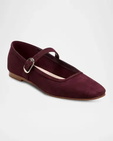 Marc Fisher LTD Garissa Suede Mary Jane Ballet Flats | Thumbnail 2