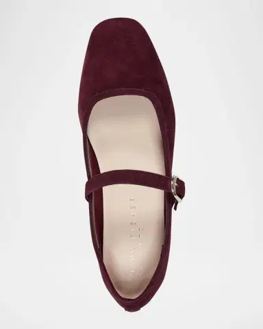 Marc Fisher LTD Garissa Suede Mary Jane Ballet Flats | Thumbnail 4