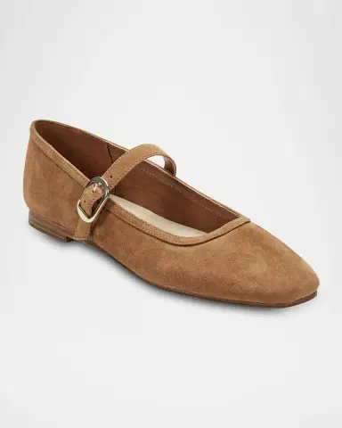 Marc Fisher LTD Garissa Suede Mary Jane Ballet Flats | Thumbnail 2