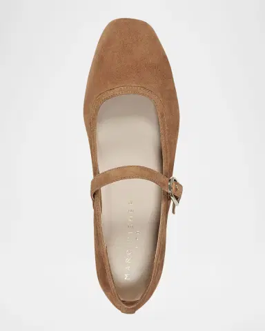Marc Fisher LTD Garissa Suede Mary Jane Ballet Flats | Thumbnail 4