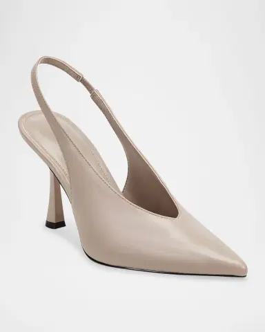 Marc Fisher LTD Esther Leather Slingback Pumps | Thumbnail 2