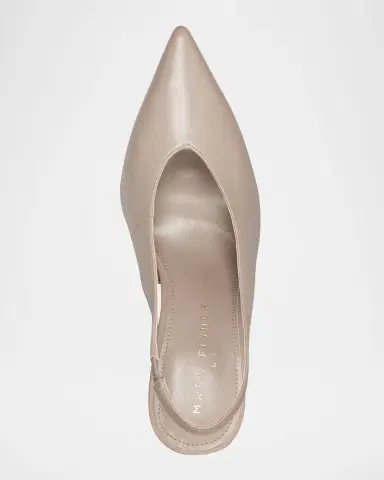Marc Fisher LTD Esther Leather Slingback Pumps | Thumbnail 4