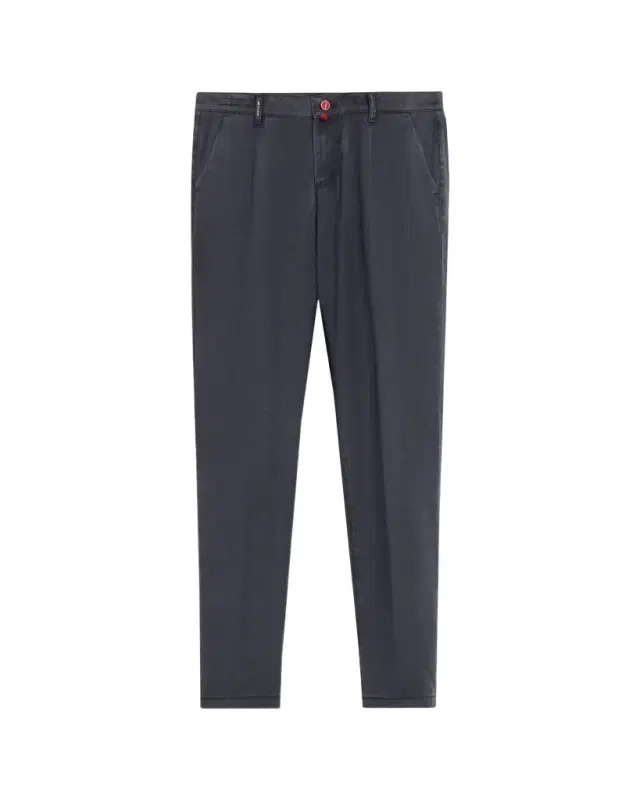 Kiton Men's Washed-Effect Wool Four-Pocket Pants