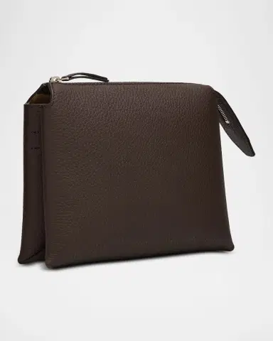 The Row Nu Mini Twin Crossbody Bag in Grain Leather | Thumbnail 3 The Row Nu Mini Twin Crossbody Bag in Grain Leather | Thumbnail 3