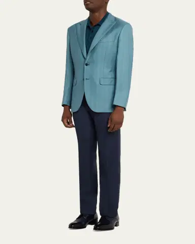 Brioni Men's Plume Cashmere Single-Breasted Blazer | Thumbnail 2 Brioni Men's Plume Cashmere Single-Breasted Blazer | Thumbnail 2