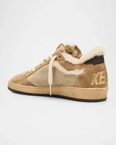 Golden Goose Ball Star Shearling-Lined Suede Low-Top Sneakers | Thumbnail 4 Golden Goose Ball Star Shearling-Lined Suede Low-Top Sneakers | Thumbnail 4