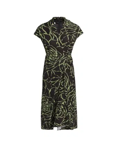 Dries Van Noten Dilian Floral Jacquard Draped Wrap Midi Dress | Thumbnail 1 Dries Van Noten Dilian Floral Jacquard Draped Wrap Midi Dress | Thumbnail 1